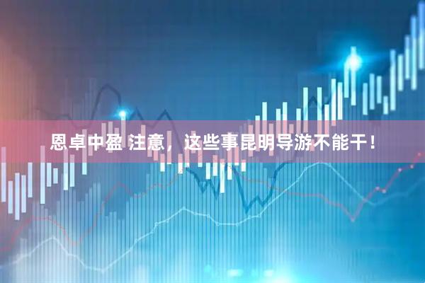 恩卓中盈 注意，这些事昆明导游不能干！