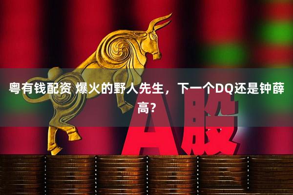 粤有钱配资 爆火的野人先生，下一个DQ还是钟薛高？